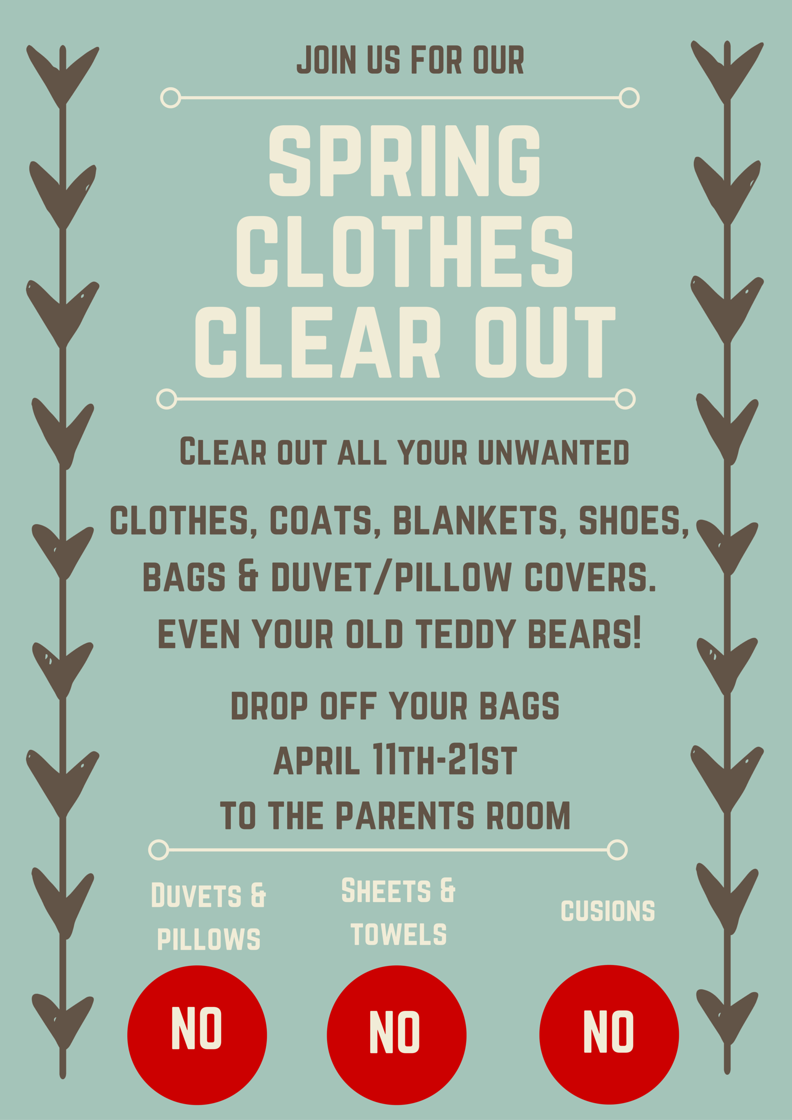 SPRING CLEAR OUT – Clothing Collection this week